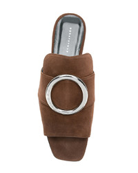 Коричневые замшевые сабо от Dorateymur