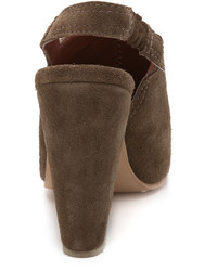 Коричневые замшевые сабо от Rachel Comey