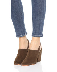 Коричневые замшевые сабо от Rachel Comey