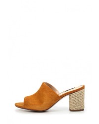 Коричневые замшевые сабо от Mango