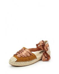 Коричневые замшевые сандалии на плоской подошве от PTPT