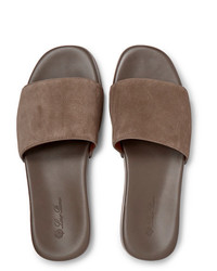 Мужские коричневые замшевые сандалии от Loro Piana