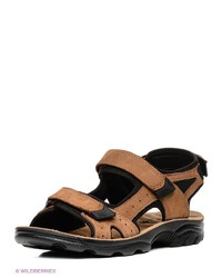 Мужские коричневые замшевые сандалии