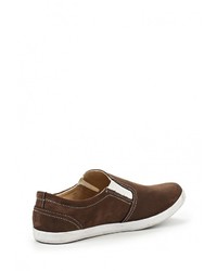 Мужские коричневые замшевые слипоны от Bekerandmiller