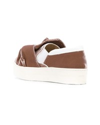 Женские коричневые замшевые слипоны от N°21