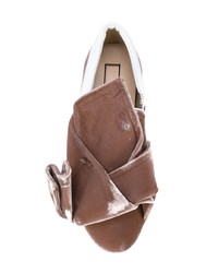 Женские коричневые замшевые слипоны от N°21