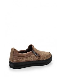 Женские коричневые замшевые слипоны от Sweet Shoes