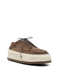 Коричневые замшевые туфли дерби от Marsèll