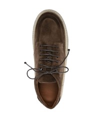 Коричневые замшевые туфли дерби от Marsèll