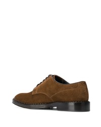 Коричневые замшевые туфли дерби от Dolce & Gabbana