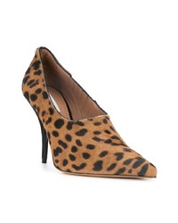 Коричневые замшевые туфли с леопардовым принтом от Tabitha Simmons