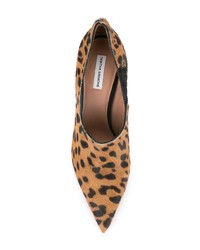 Коричневые замшевые туфли с леопардовым принтом от Tabitha Simmons