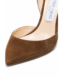 Коричневые замшевые туфли от Jimmy Choo