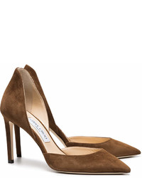 Коричневые замшевые туфли от Jimmy Choo