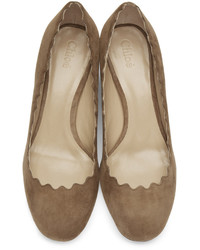 Коричневые замшевые туфли от Chloé