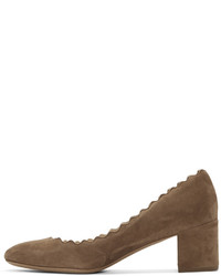 Коричневые замшевые туфли от Chloé