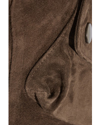 Женские коричневые замшевые шорты от Helmut Lang