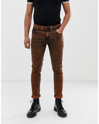 Мужские коричневые зауженные джинсы от ASOS DESIGN