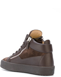 Мужские коричневые кеды от Giuseppe Zanotti Design