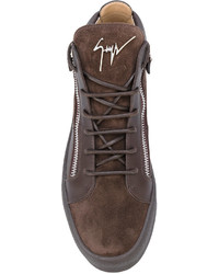 Мужские коричневые кеды от Giuseppe Zanotti Design