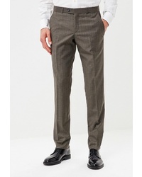 Мужские коричневые классические брюки в вертикальную полоску от Laconi
