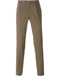 Мужские коричневые классические брюки от Incotex