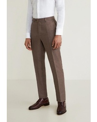 Мужские коричневые классические брюки от Mango Man