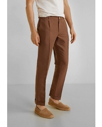 Мужские коричневые классические брюки от Mango Man