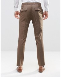 Мужские коричневые классические брюки от Asos