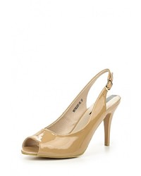 Коричневые кожаные босоножки на каблуке от Betsy