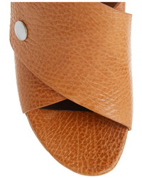 Коричневые кожаные босоножки на каблуке от Acne Studios