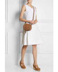 Коричневые кожаные босоножки на танкетке от Jimmy Choo