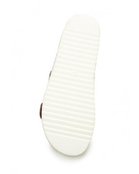 Женские коричневые кожаные босоножки от Flyfor