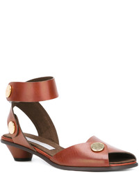 Женские коричневые кожаные босоножки от Stella McCartney