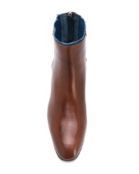 Коричневые кожаные ботильоны с украшением от Zadig & Voltaire