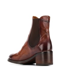 Коричневые кожаные ботильоны от Pantanetti