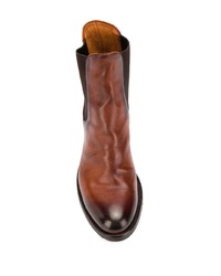 Коричневые кожаные ботильоны от Pantanetti