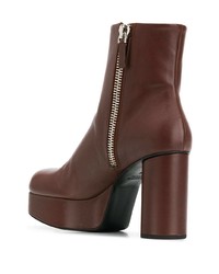 Коричневые кожаные ботильоны от Jil Sander