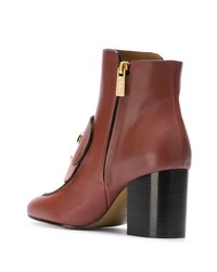 Коричневые кожаные ботильоны от Chloé