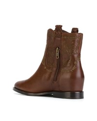 Коричневые кожаные ботильоны от Ash