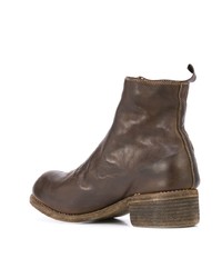 Коричневые кожаные ботильоны от Guidi