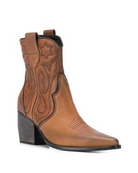 Коричневые кожаные ботильоны от Kennel + Schmenger