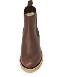 Коричневые кожаные ботильоны от A.P.C.