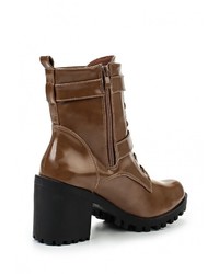 Коричневые кожаные ботильоны от Mirabella