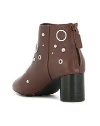 Коричневые кожаные ботильоны от Senso