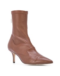 Коричневые кожаные ботильоны от Monse