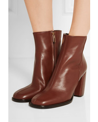 Коричневые кожаные ботильоны от Tibi