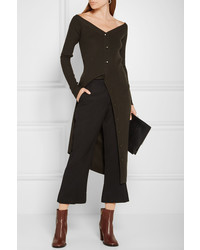 Коричневые кожаные ботильоны от Tibi