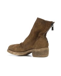 Коричневые кожаные ботильоны от Guidi