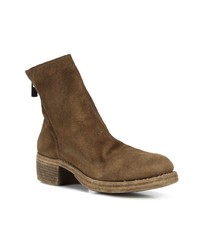 Коричневые кожаные ботильоны от Guidi